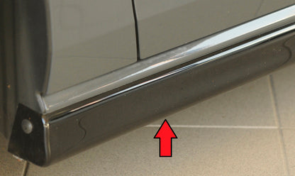 VW Golf 8 Rieger Seitenschweller (XS)  links, ABS, schwarz glänzend, 
inkl. Montagezubehör, Gutachten
