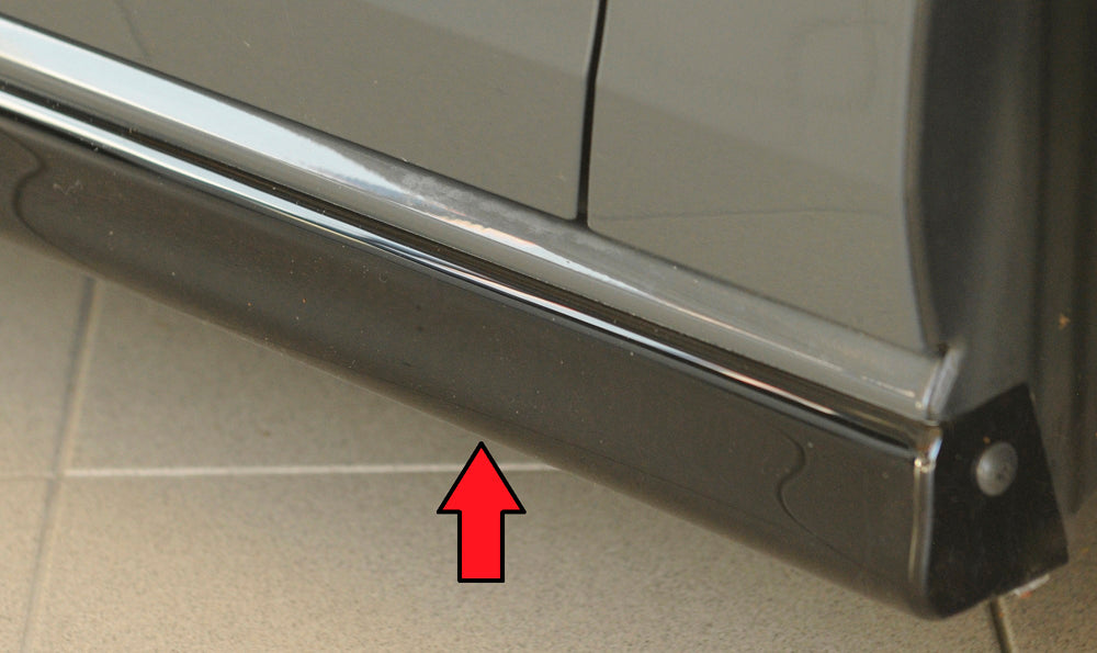 VW Golf 8 Rieger Seitenschweller (XS)  rechts, ABS, schwarz glänzend, 
inkl. Montagezubehör, Gutachten
