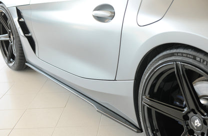BMW Z4 (G4Z/G29) Rieger Seitenschwelleransatz für orig. M-Sport-Paket-Seitenschweller links, für orig. Seitenschweller, ABS, schwarz glänzend, für Fzg. mit M-Sport-Paket, 
inkl. Montagezubehör, Gutachten