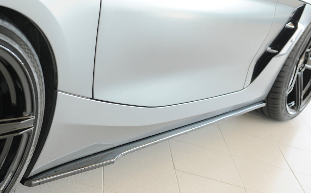BMW Z4 (G4Z/G29) Rieger Seitenschwelleransatz für orig. M-Sport-Paket-Seitenschweller rechts, für orig. Seitenschweller, ABS, schwarz glänzend, für Fzg. mit M-Sport-Paket, 
inkl. Montagezubehör, Gutachten