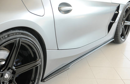 BMW Z4 (G4Z/G29) Rieger Seitenschwelleransatz für orig. M-Sport-Paket-Seitenschweller rechts, für orig. Seitenschweller, ABS, schwarz glänzend, für Fzg. mit M-Sport-Paket, 
inkl. Montagezubehör, Gutachten