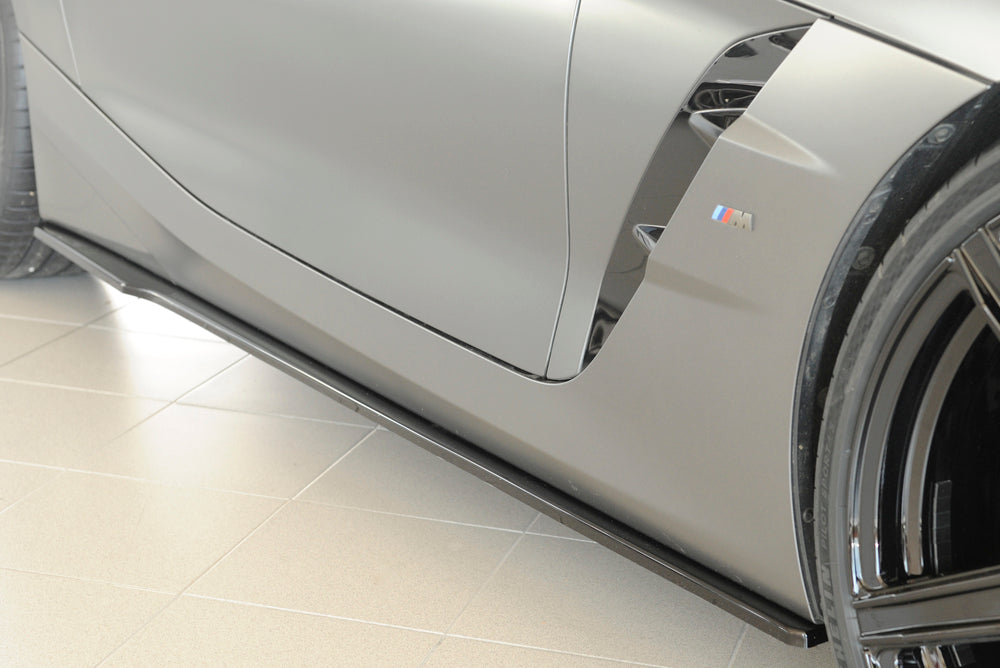 BMW Z4 (G4Z/G29) Rieger Seitenschwelleransatz für orig. M-Sport-Paket-Seitenschweller rechts, für orig. Seitenschweller, ABS, schwarz glänzend, für Fzg. mit M-Sport-Paket, 
inkl. Montagezubehör, Gutachten