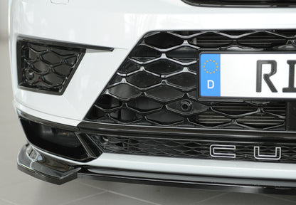 Seat Ateca Cupra (5FP) Rieger Spoilerschwert für orig. Frontschürze, ABS, schwarz glänzend, 
inkl. Montagezubehör, ABE