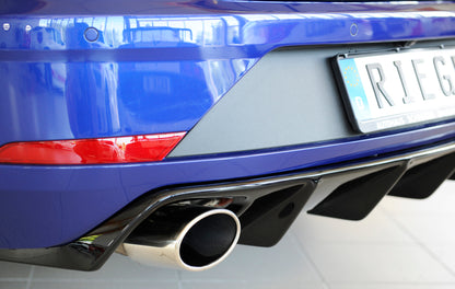 Seat Leon Cupra (5F) Rieger Heckeinsatz (wie 88137+AHK) für orig. Endrohr li. u. re., ABS, schwarz glänzend, für Fzg. mit ...