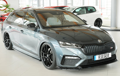 Skoda Octavia (NX) Rieger Seitenschwelleransatz rechts, für RIEGER-Seitenschweller, ABS, schwarz glänzend, 
inkl. Montagez...