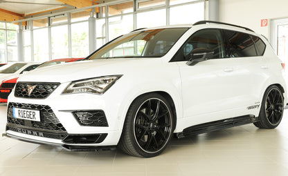Seat Ateca Cupra (5FP) Rieger Seitenschwelleransatz (3-tlg.) links, 3-tlg., ABS, schwarz glänzend, 
inkl. Montagezubehör, ...