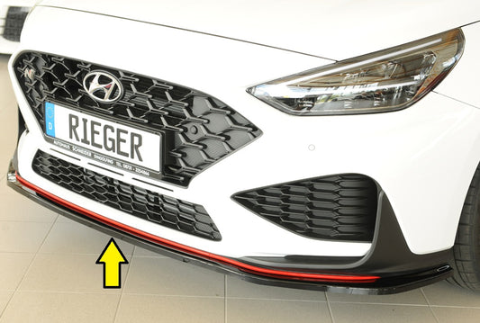 Hyundai i30 N  (PDE) Rieger Spoilerschwert für orig. Frontschürze, ABS, schwarz glänzend, 
inkl. Montagezubehör, ABE