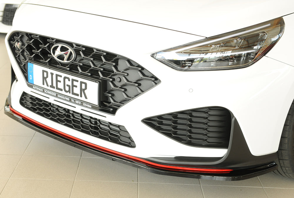 Hyundai i30 N  (PDE) Rieger Spoilerschwert für orig. Frontschürze, ABS, schwarz glänzend, 
inkl. Montagezubehör, ABE