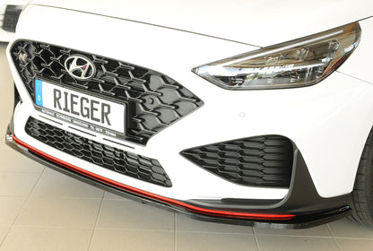 Hyundai i30 N  (PDE) Rieger Spoilerschwert für orig. Frontschürze, ABS, schwarz glänzend, 
inkl. Montagezubehör, ABE
