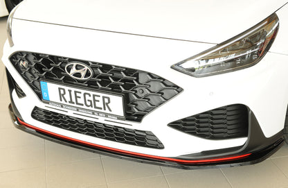 Hyundai i30 N  (PDE) Rieger Spoilerschwert für orig. Frontschürze, ABS, schwarz glänzend, 
inkl. Montagezubehör, ABE