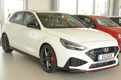 Hyundai i30 N  (PDE) Rieger Spoilerschwert für orig. Frontschürze, ABS, schwarz glänzend, 
inkl. Montagezubehör, ABE
