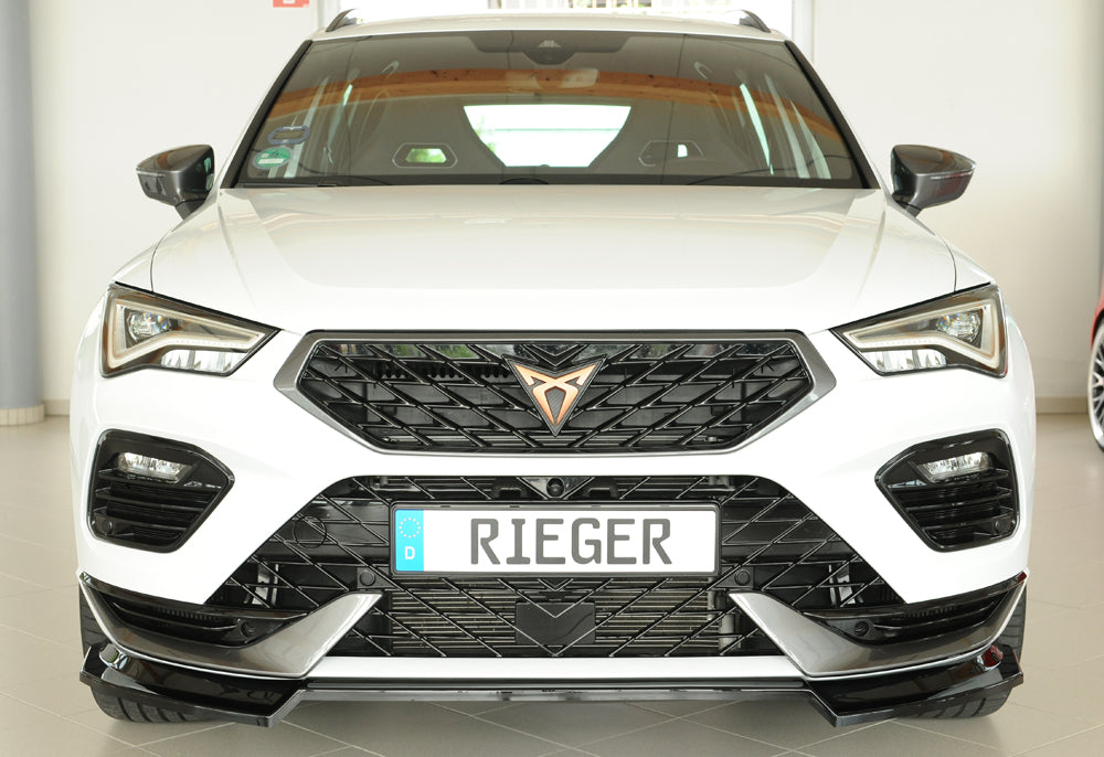 Seat Ateca Cupra (5FP) Rieger Spoilerschwert für orig. Frontschürze, ABS, schwarz glänzend, 
inkl. Montagezubehör, ABE