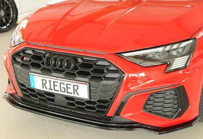 Audi A3 (GY) Rieger Spoilerschwert für orig. Frontschürze, ABS, schwarz glänzend, für Fzg. mit S-Line Exterieur, 
inkl. Mo...