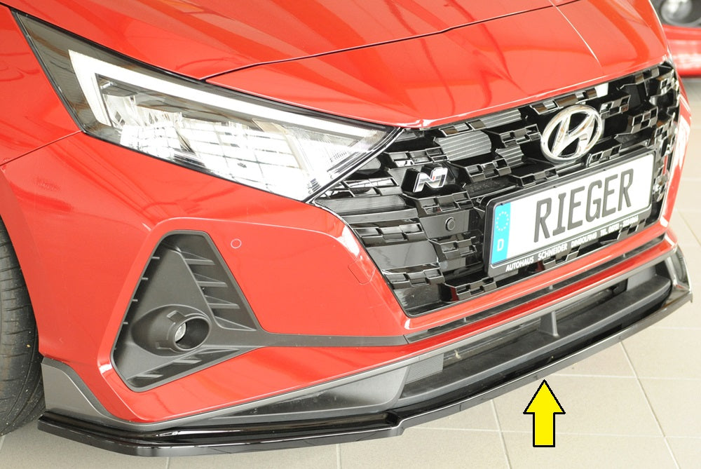 Hyundai i20 N  (BC3) Rieger Spoilerschwert für orig. Frontschürze, ABS, schwarz glänzend, 
inkl. Montagezubehör, ABE