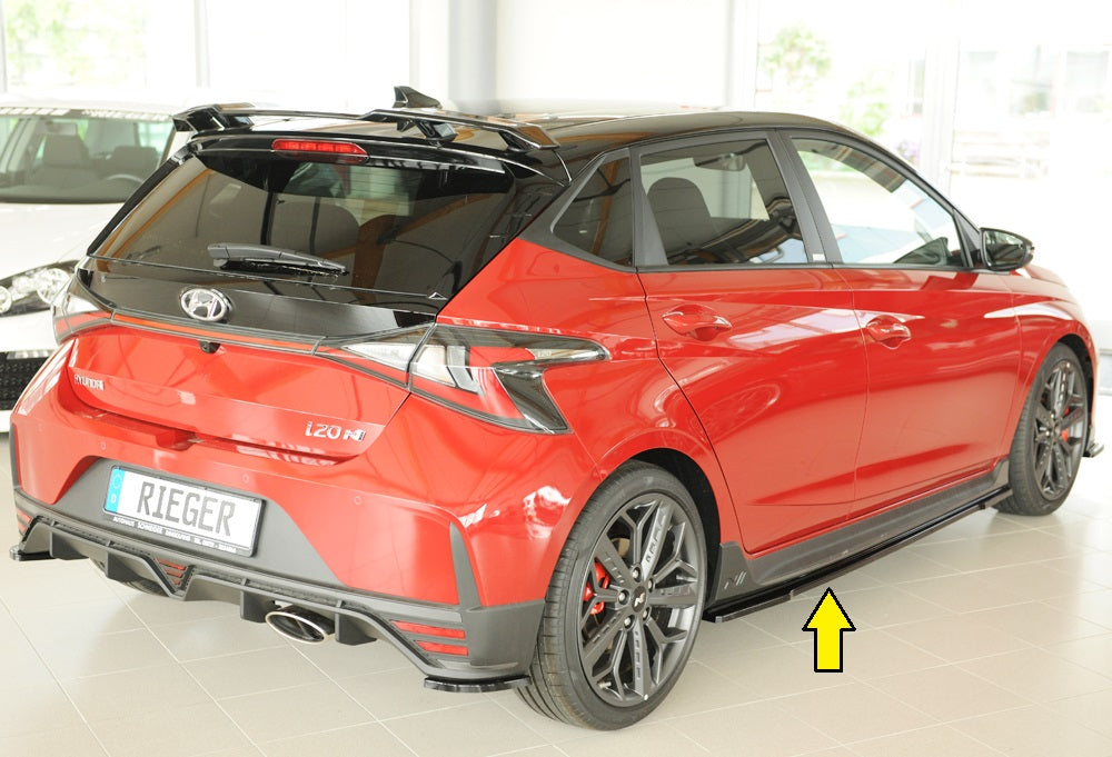 Hyundai i20 N  (BC3) Rieger Seitenschwelleransatz rechts, für orig. Seitenschweller, ABS, schwarz glänzend, 
inkl. Montage...