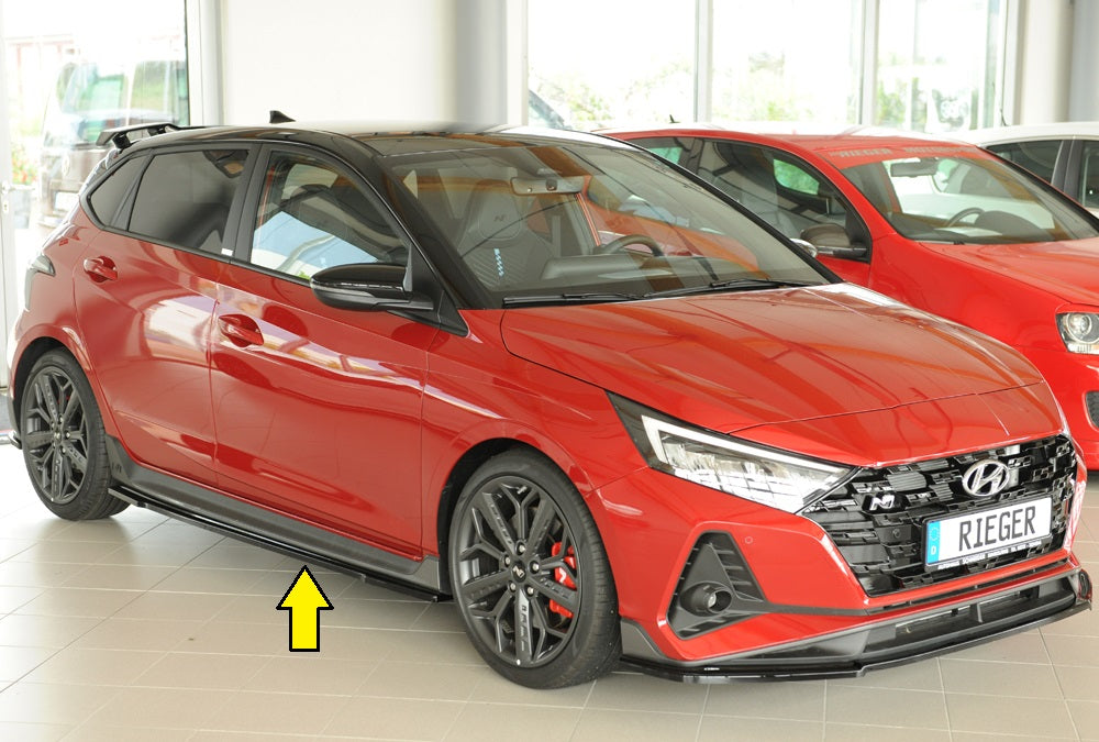 Hyundai i20 N  (BC3) Rieger Seitenschwelleransatz rechts, für orig. Seitenschweller, ABS, schwarz glänzend, 
inkl. Montage...