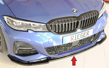 BMW 3er G20  (G3L) Rieger Spoilerschwert für orig. Frontschürze, ABS, schwarz glänzend, für Fzg. mit M-Sport-Paket, 
inkl....