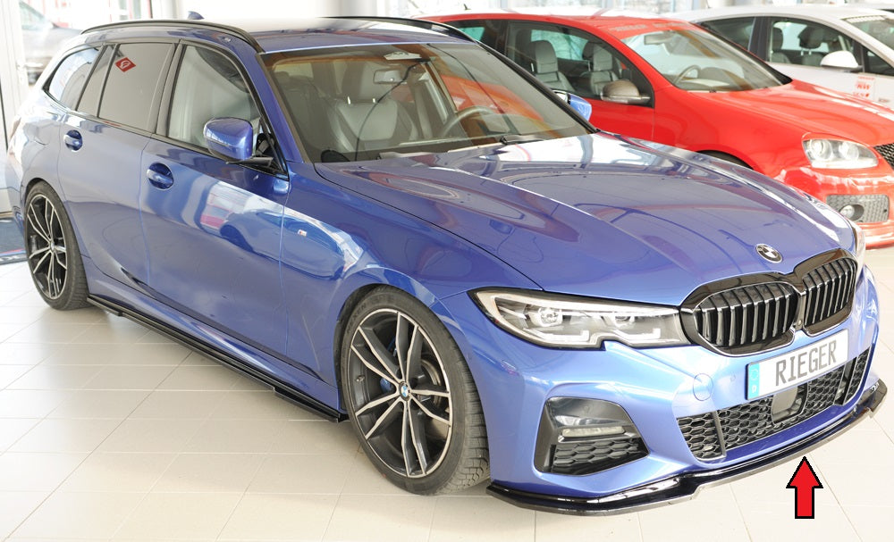 BMW 3er G20  (G3L) Rieger Spoilerschwert für orig. Frontschürze, ABS, schwarz glänzend, für Fzg. mit M-Sport-Paket, 
inkl....