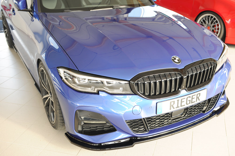 BMW 3er G20  (G3L) Rieger Spoilerschwert für orig. Frontschürze, ABS, schwarz glänzend, für Fzg. mit M-Sport-Paket, 
inkl....