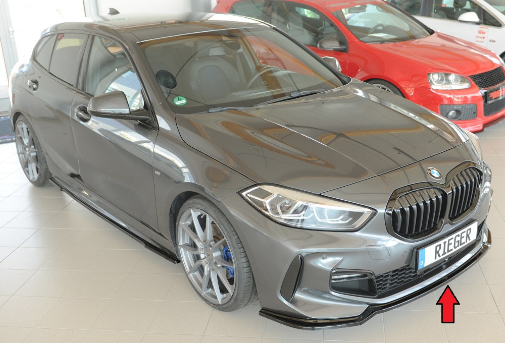 BMW 1er F40  (F1H) Rieger Spoilerschwert für orig. Frontschürze, ABS, schwarz glänzend, für Fzg. mit M-Sport-Paket, 
inkl....