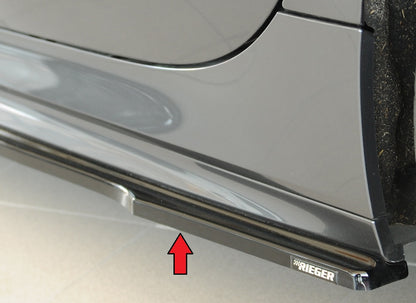 BMW 1er F40  (F1H) Rieger Seitenschwelleransatz links, für orig. Seitenschweller, ABS, schwarz glänzend, für Fzg. mit M-Sp...