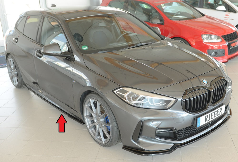 BMW 1er F40  (F1H) Rieger Seitenschwelleransatz rechts, für orig. Seitenschweller, ABS, schwarz glänzend, für Fzg. mit M-S...