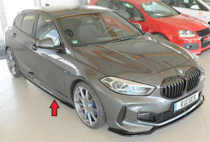 BMW 1er F40  (F1H) Rieger Seitenschwelleransatz rechts, für orig. Seitenschweller, ABS, schwarz glänzend, für Fzg. mit M-S...