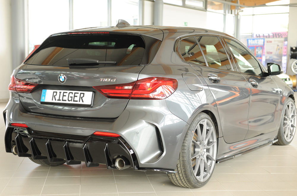 BMW 1er F40  (F1H) Rieger Seitenschwelleransatz rechts, für orig. Seitenschweller, ABS, schwarz glänzend, für Fzg. mit M-S...