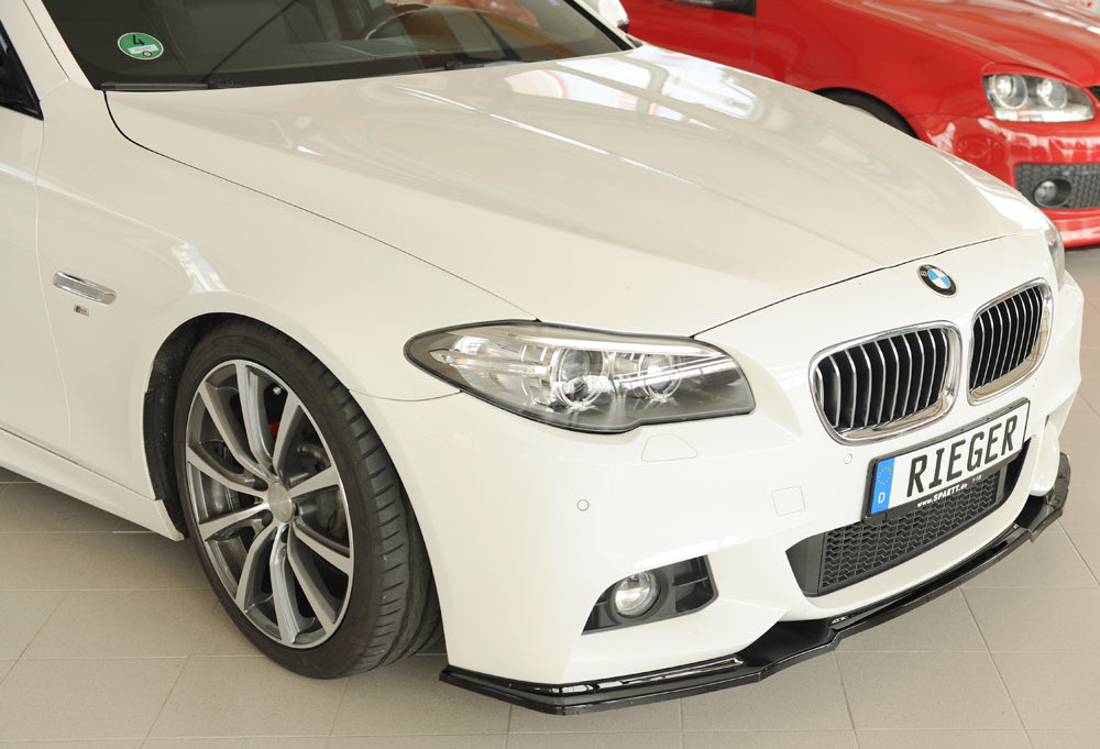 BMW 5er F10  (5L) Rieger Spoilerschwert für orig. Frontschürze, ABS, schwarz glänzend, für Fzg. mit M-Sport-Paket, 
inkl. ...
