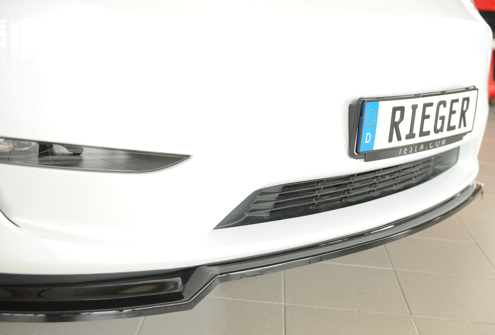 Tesla Model Y  (003) Rieger Spoilerschwert für orig. Frontschürze, ABS, schwarz glänzend, 
inkl. Montagezubehör, ABE