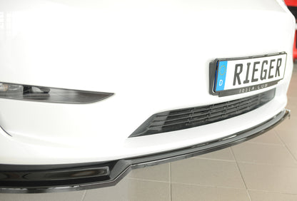 Tesla Model Y  (003) Rieger Spoilerschwert für orig. Frontschürze, ABS, schwarz glänzend, 
inkl. Montagezubehör, ABE