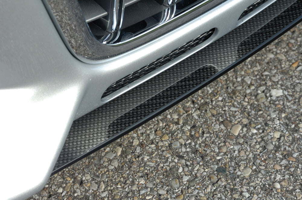 Audi A3 (8P) Rieger Spoilerschwert   für Spoilerstoßstange 56750, 56751 gekantete Version, mittig, für Spoilerstoßstange, ABS, Carbon-Look, 
inkl. Montagezubehör, ABE