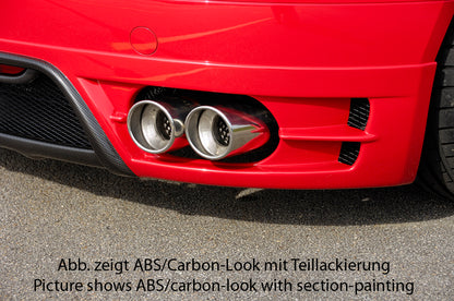 Audi TT (8J) Rieger Heckansatz  für Doppelendrohr li. u. re., ABS, Carbon-Look, für Fzg. ohne S-Line Exterieur, 
inkl. Alugitter, Gutachten, Montagezubehör