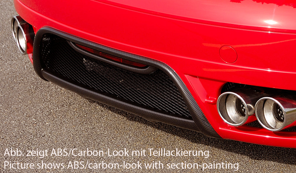 Audi TT (8J) Rieger Heckansatz  für Doppelendrohr li. u. re., ABS, Carbon-Look, für Fzg. ohne S-Line Exterieur, 
inkl. Alugitter, Gutachten, Montagezubehör