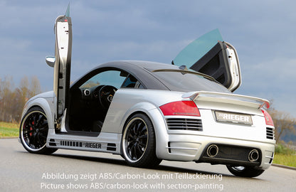 Audi TT (8N) Rieger Heckschürze    ABS, Carbon-Look, 
inkl. Montagezubehör, Alugitter, Gutachten