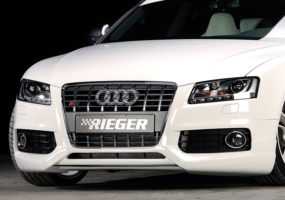 Audi A5 (B8/B81) Rieger Spoilerschwert für Spoilerlippe 55401/55406 mittig, für Spoilerlippe, ABS, Carbon-Look, für Fzg. mit S-Line Exterieur, 
inkl. Montagezubehör, ABE