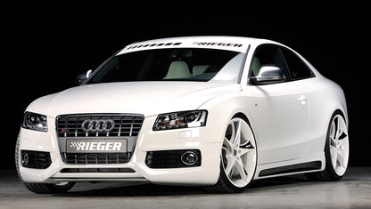 Audi A5 (B8/B81) Rieger Spoilerschwert für Spoilerlippe 55401/55406 mittig, für Spoilerlippe, ABS, Carbon-Look, für Fzg. mit S-Line Exterieur, 
inkl. Montagezubehör, ABE