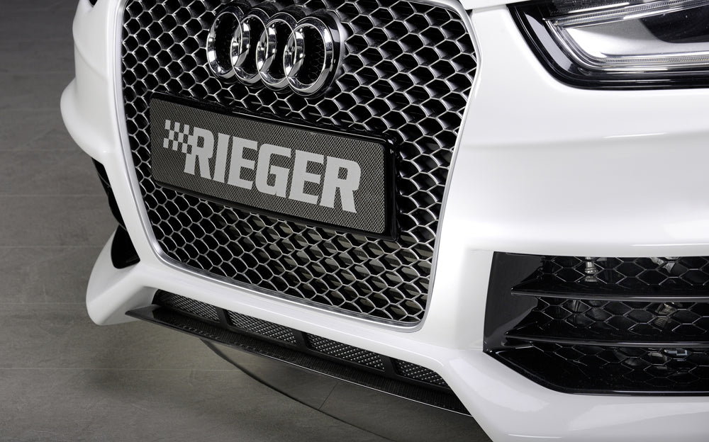Audi A4 (B8/B81) Rieger Spoilerschwert für Spoilerstoßstange 55540/1/2/3/4/5/6/7 mittig, für Spoilerstoßstange, ABS, Carbon-Look, für Fzg. mit S-Line Exterieur und ohne S-Line Exterieur, 
inkl. Montagezubehör, ABE