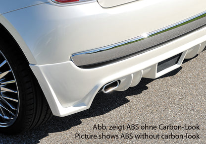 Fiat 500 (312) Rieger Heckschürzenansatz  für Sportendrohr li. u. re., ABS, Carbon-Look, 
inkl. Montagezubehör, Alugitter, Gutachten