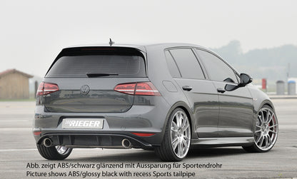 VW Golf 7 GTI Rieger Heckeinsatz  für orig. Endrohr li. u. re., ABS, Carbon-Look, 
inkl. Montagezubehör, Gutachten