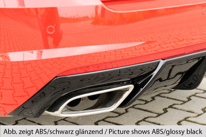Skoda Octavia RS (5E) Rieger Heckeinsatz bei Bestellung bitte genaue Motorisierung angeben! für orig. Endrohrblende li. u. re., ABS, Carbon-Look, für Fzg. mit Anhängekupplung, 
inkl. Montagezubehör, Gutachten