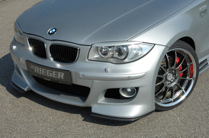 BMW 1er E87  (187 / 1K2/1K4) Rieger Spoilerschwert für Spoilerstoßstange 35014/15/16/ 35009 rechts, links, 2-tlg., für Spoilerstoßstange, ABS, Carbon-Look, 
inkl. Montagezubehör