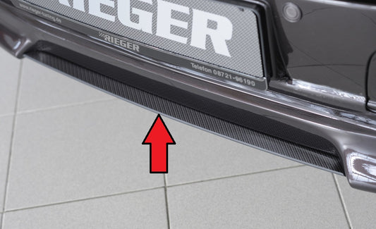 VW T5 Bus Rieger Spoilerschwert für Spoilerlippe 59250 mittig, für Spoilerlippe, ABS, Carbon-Look, 
inkl. Montagezubehör, ABE
