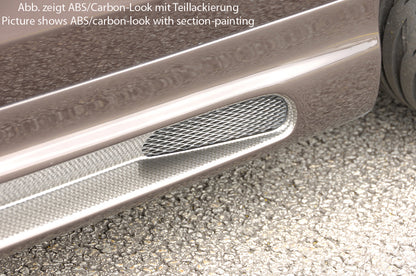 VW Bora (1J) Rieger Seitenschweller    rechts, mit Schacht, mit Ausschnitt, ABS, Carbon-Look, 
inkl. Alugitter, Montagezubehör, ABE
