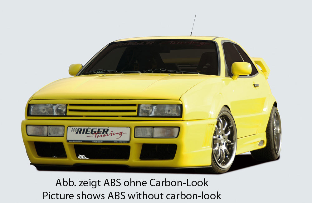 VW Corrado (53I) Rieger Seitenschweller    links, mit Schacht, mit Ausschnitt, ABS, Carbon-Look, 
inkl. Alugitter, Gutachten, Montagezubehör