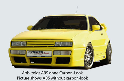 VW Corrado (53I) Rieger Seitenschweller    links, mit Schacht, mit Ausschnitt, ABS, Carbon-Look, 
inkl. Alugitter, Gutachten, Montagezubehör