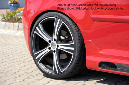 VW Golf 5 Rieger Seitenschweller   -> nur für GTI rechts, mit Schacht, mit Ausschnitt, ABS, Carbon-Look, 
inkl. Alugitter, Gutachten, Montagezubehör