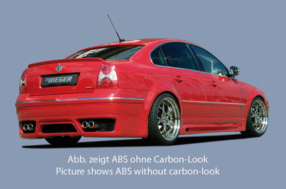 VW Passat (3B) Rieger Seitenschweller    rechts, mit Schacht, mit Ausschnitt, ABS, Carbon-Look, 
inkl. Alugitter, Gutachten, Montagezubehör