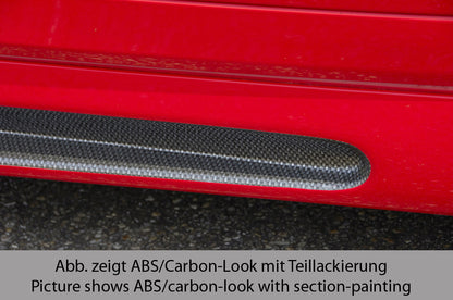 VW Passat (3B) Rieger Seitenschweller    rechts, mit Schacht, mit Ausschnitt, ABS, Carbon-Look, 
inkl. Alugitter, Gutachten, Montagezubehör