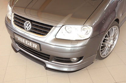 VW Touran (1T) Rieger Spoilerschwert für Spoilerlippe 59201 für Spoilerlippe, gekantete Version, ABS, Carbon-Look, 
inkl. Montagezubehör, ABE